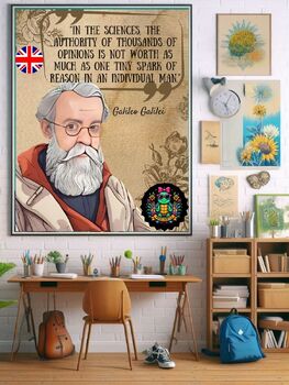 Preview of Galileo Galileo’s Wisdom: Educational Poster “In the sciences, the authority of