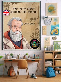 Preview of Galileo Galileo’s Wisdom: Educational Poster ““Two truths cannot contradict one
