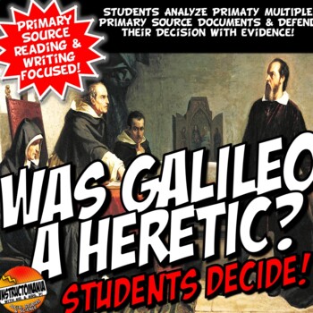 Preview of Galileo Guilty or Not? DBQ Common Core Literacy & Writing Activity