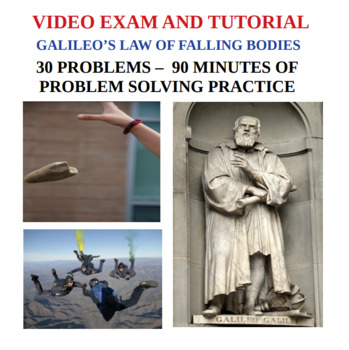 Preview of Galileo's Law of Falling Bodies - HS Physics - Problem Solving Video Tutorial