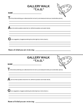 Preview of Gallery Walk Assessment