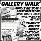 Gallery Walk Bundle (Great Depression, Civil Rights, Cold 