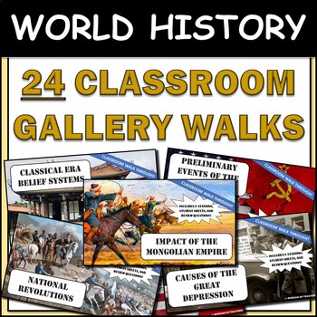 Preview of Gallery Walk Learning Stations Bundle - World History and AP World