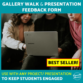 Preview of Gallery Walk & Presentation Feedback Form for any Project, Handout Peer Review
