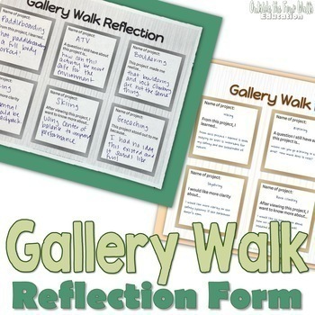 Preview of Gallery Walk Reflection Form