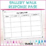Gallery Walk Response Page Freebie