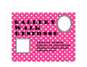 Preview of Gallery Walk Response Sheet