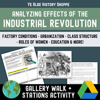 Preview of Gallery Walk Stations: Effects of the Industrial Revolution for World History