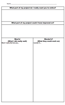 Preview of Gallery Walk Student Form