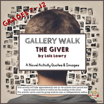 Preview of Gallery Walk - The Giver - Novel Study