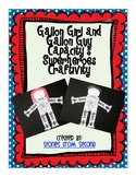 Gallon Girl and Gallon Guy {Superhero Capacity Craftivity}
