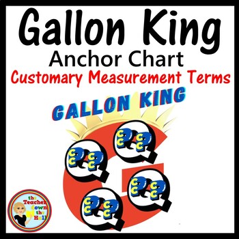 Preview of Gallon King Customary Units of Measurement Anchor Chart