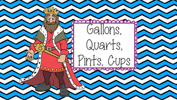 Measurement gallons cups pints quarts
