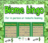 Game: Biome & Ecosystem bingo (remote and in person versions)