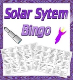 Solar system bingo games (remote and in person)