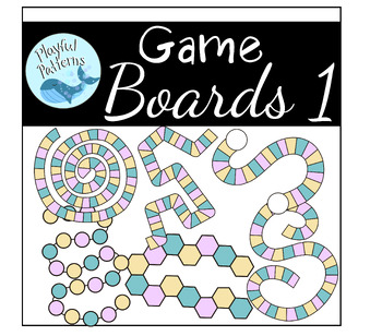 Preview of Game Board Templates, Clip Art:  Pastel Colors