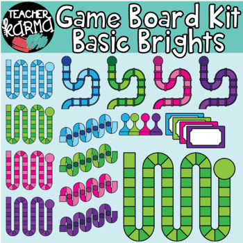 Preview of Game Board Kit: Basic Brights * TEMPLATES for DIY