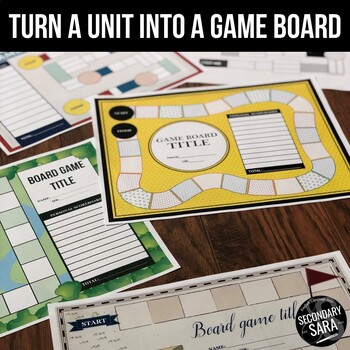 Preview of Game Board Templates: Turn Any Unit into a Game! (Google & PowerPoint)
