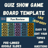 Game Board Quiz Show Template Like Jeopardy Edit Questions