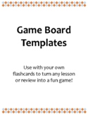 Game Board Templates (Including Game Pieces and Instructions)