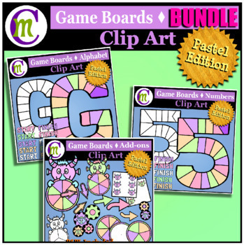 Preview of Game Boards Clip Art Pastels BUNDLE