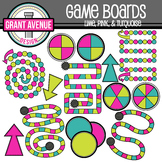 Game Boards Clipart - Lime, Pink, and Turquoise - Gameboar
