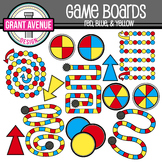 Game Boards Clipart - Red, Blue, & Yellow - Gameboards Clip Art