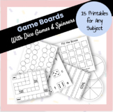 Game Boards Printables with Dice and Spinner Games