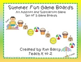 Game Boards - Summer Fun Addition and Subtraction