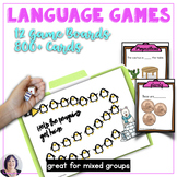 Game Cards for Language Skills with Game Boards Bundle for Speech