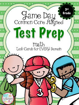 Preview of Math Test Prep: Game Day Task Cards for 3rd Grade