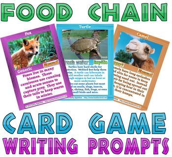 Game: Food chain adaptations card game & prompts by Kathleen Applebee
