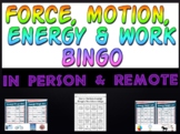 Game: Force, Motion, Energy & Work bingo