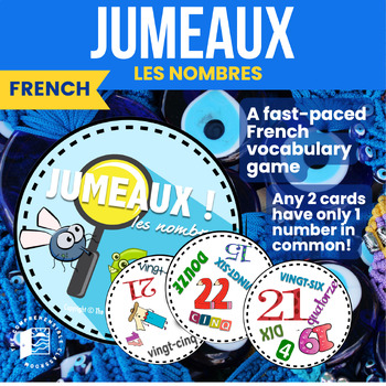 Preview of Game: JUMEAUX - Les nombres: A partner vocabulary game in French