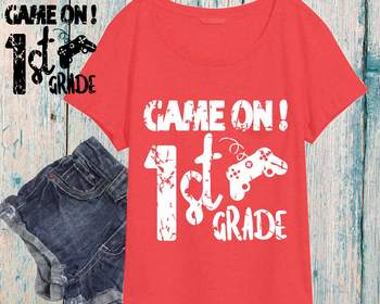 Game On 1st Grade Silhouette Svg Cutting Files Clipart First Gamer Gaming 6s