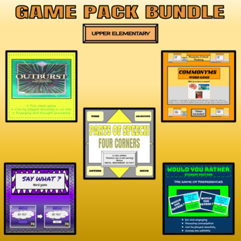 Preview of Game Pack Bundle for upper elementary