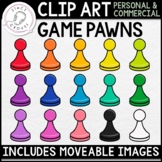 Game Pawns CLIP ART with Moveable Pieces for Digital and P