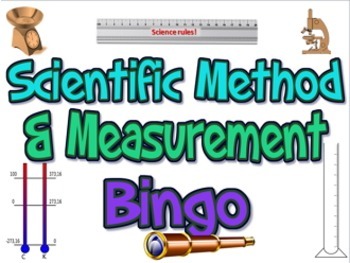 Preview of Scientific methods & measurement bingo games (remote and in person options)