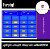 Game Show: Jeopardy Synonyms Antonyms Homographs Homophones TEKS