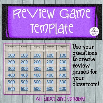 Preview of Game Show Style Review Game for Test Prep