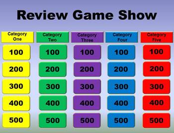 Preview of Game Show Template