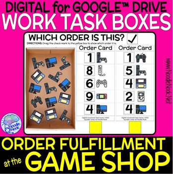 Preview of Game Store DIGITAL and Printable Vocational Work Task Box (DISTANCE LEARNING)