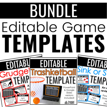 Preview of Game Template BUNDLE | Trashketball, Grudgeball, and Sink or Swim