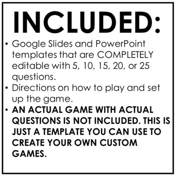 Game Template Sink or Swim by Third Grade Triumph TPT