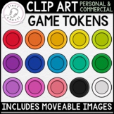 Game Tokens CLIP ART with Moveable Pieces for Digital and 