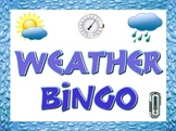 Weather bingo 5 games (remote and in person, differentiated)
