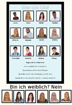 Preview of Game "Wer bin ich?" | Deutsch | German | "sich vorstellen"