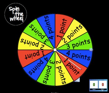 Preview of Game Wheel Spinner with Interactive Scoreboard ~ FREE