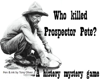 Preview of Game: Who Shot Prospector Pete (Murder Mystery activity)