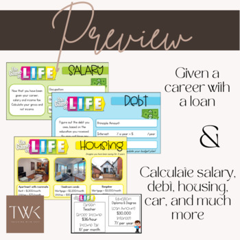 The Game of Life - Financial Literacy - Real World Math Project